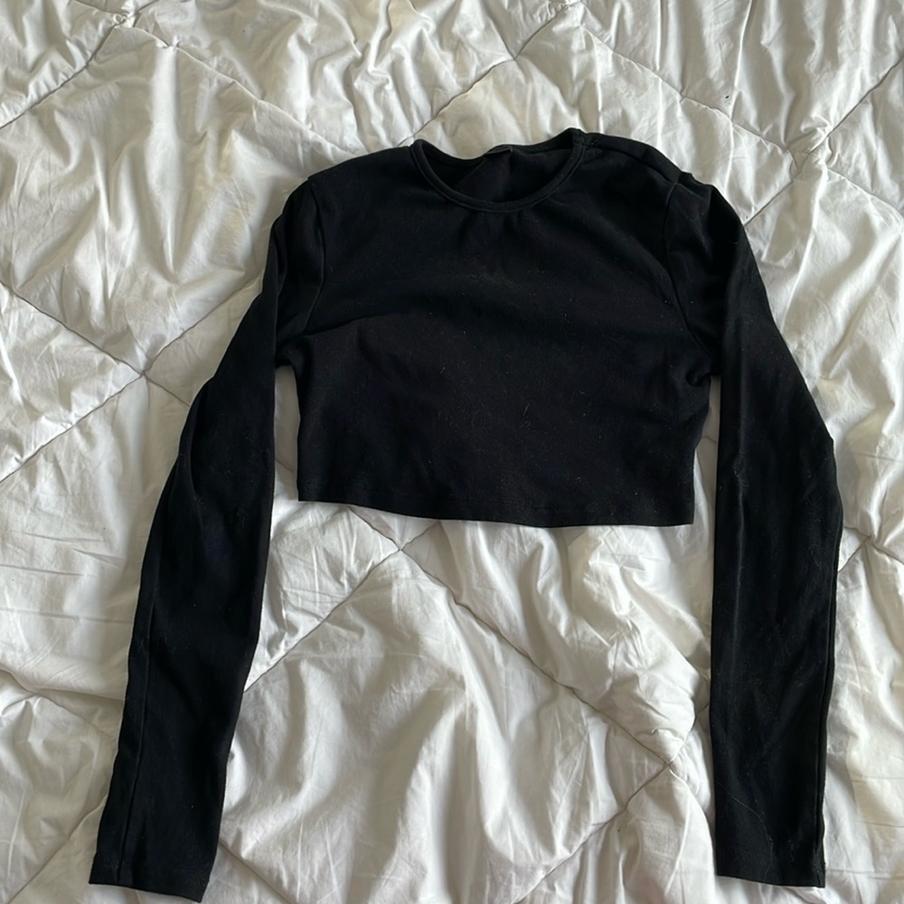 chandail crop top manches longue